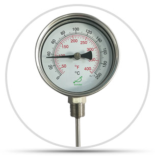 高殼徑向型可拆上蓋圈雙金屬溫度計(jì) 型號(hào)：I400B